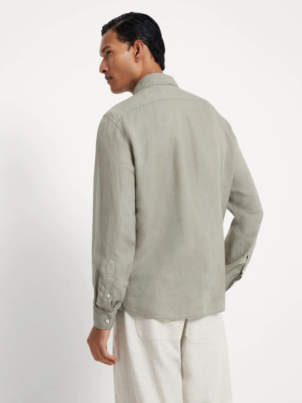 Sage Linen-Cotton Shirt