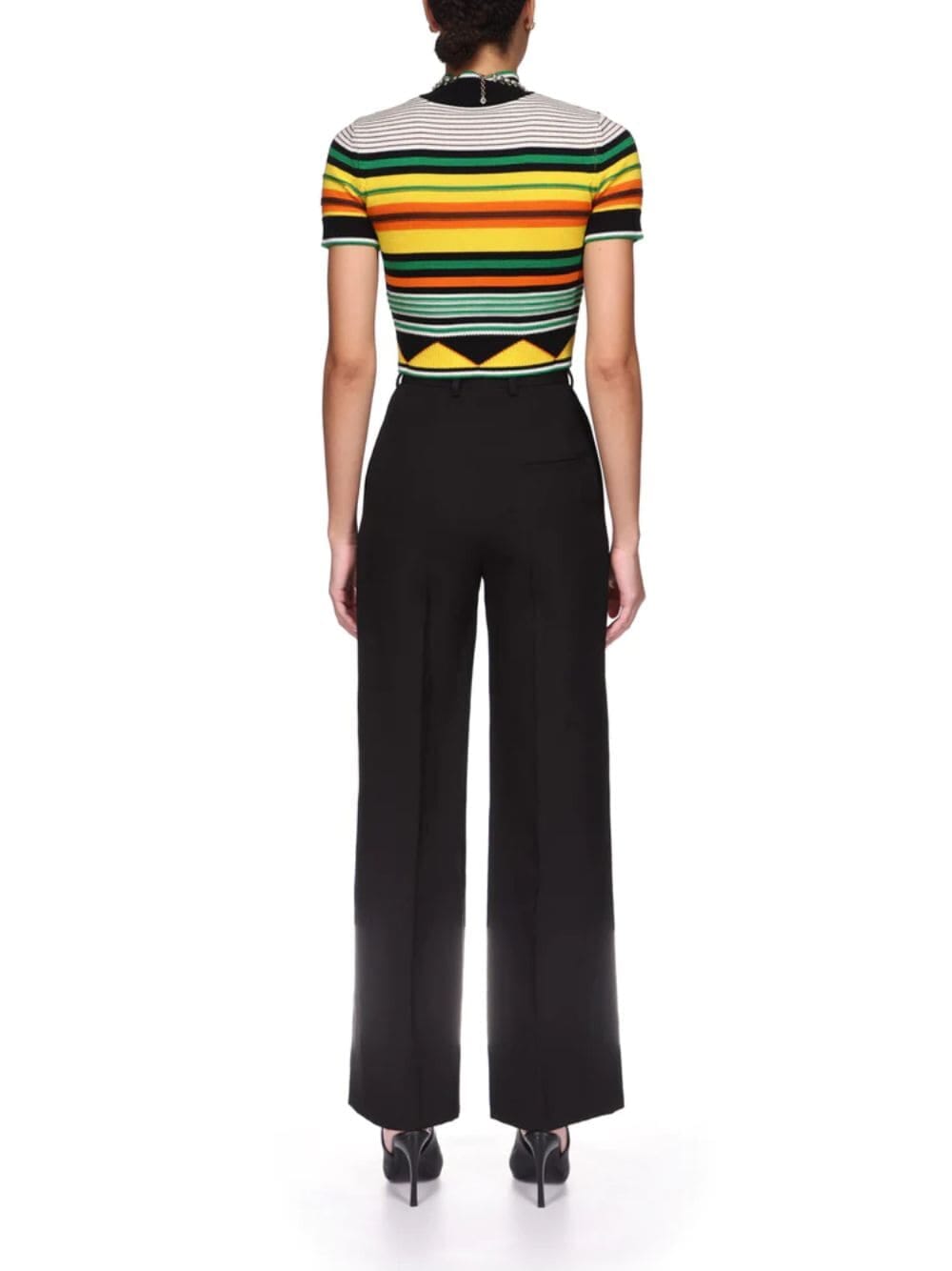 Afro-Cubist Knitted Striped Shirt