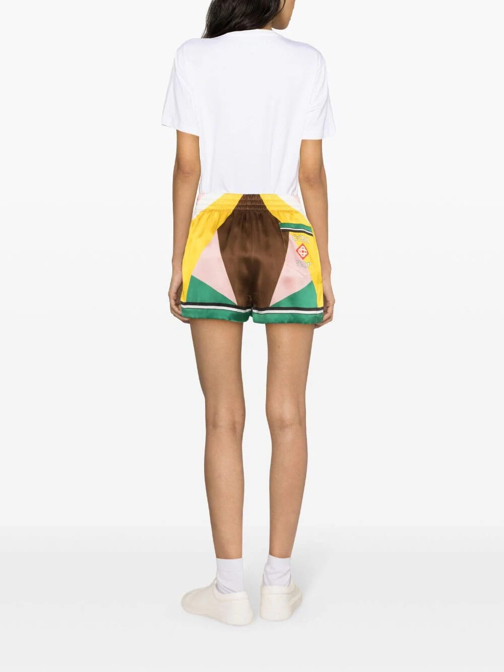 Casa Sport Geometric Silk Shorts