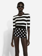 Dolce & Gabbana Wool Sweater with Inlaid Stripes
