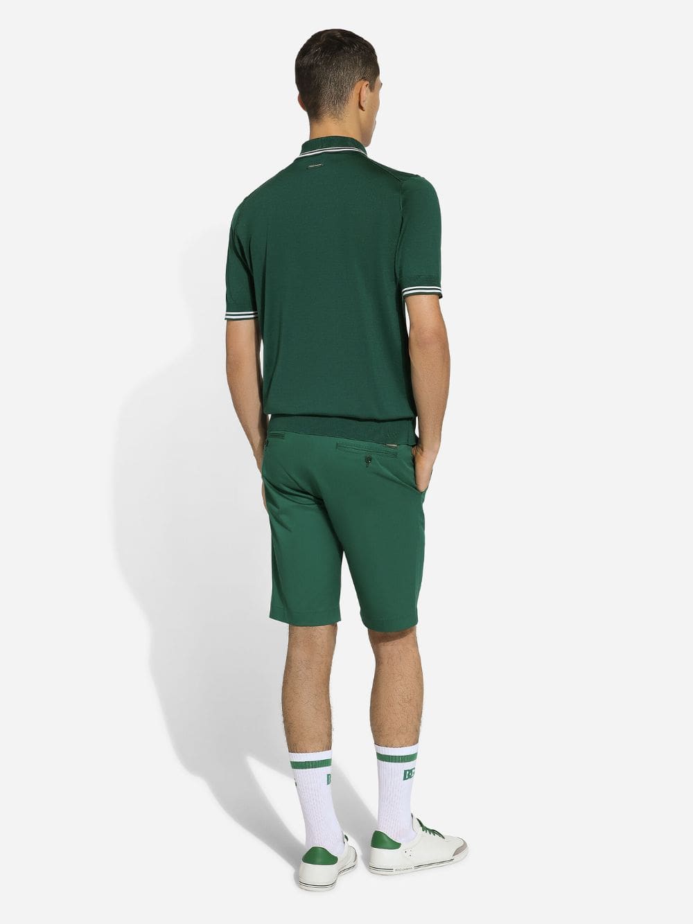 Green Silk Polo Shirt