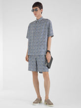 Fendi Blue FF Silk Short Trousers