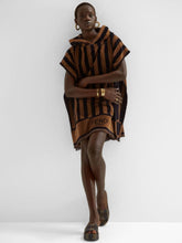 Fendi Brown Pequin Poncho