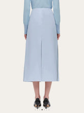 Ferragamo Light Blue Layered Midi Skirt