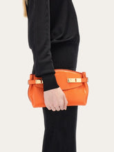 Ferragamo Orange Ayers Leather Hug Pouch