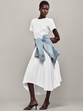 Frame Gathered Seam Short Sleeve Dress