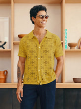Frescobol Carioca Lemon Raul Crochet Knit Cardigan