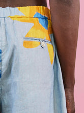 Frescobol Carioca x John Booth Blue Floral Felipe Linen Shorts