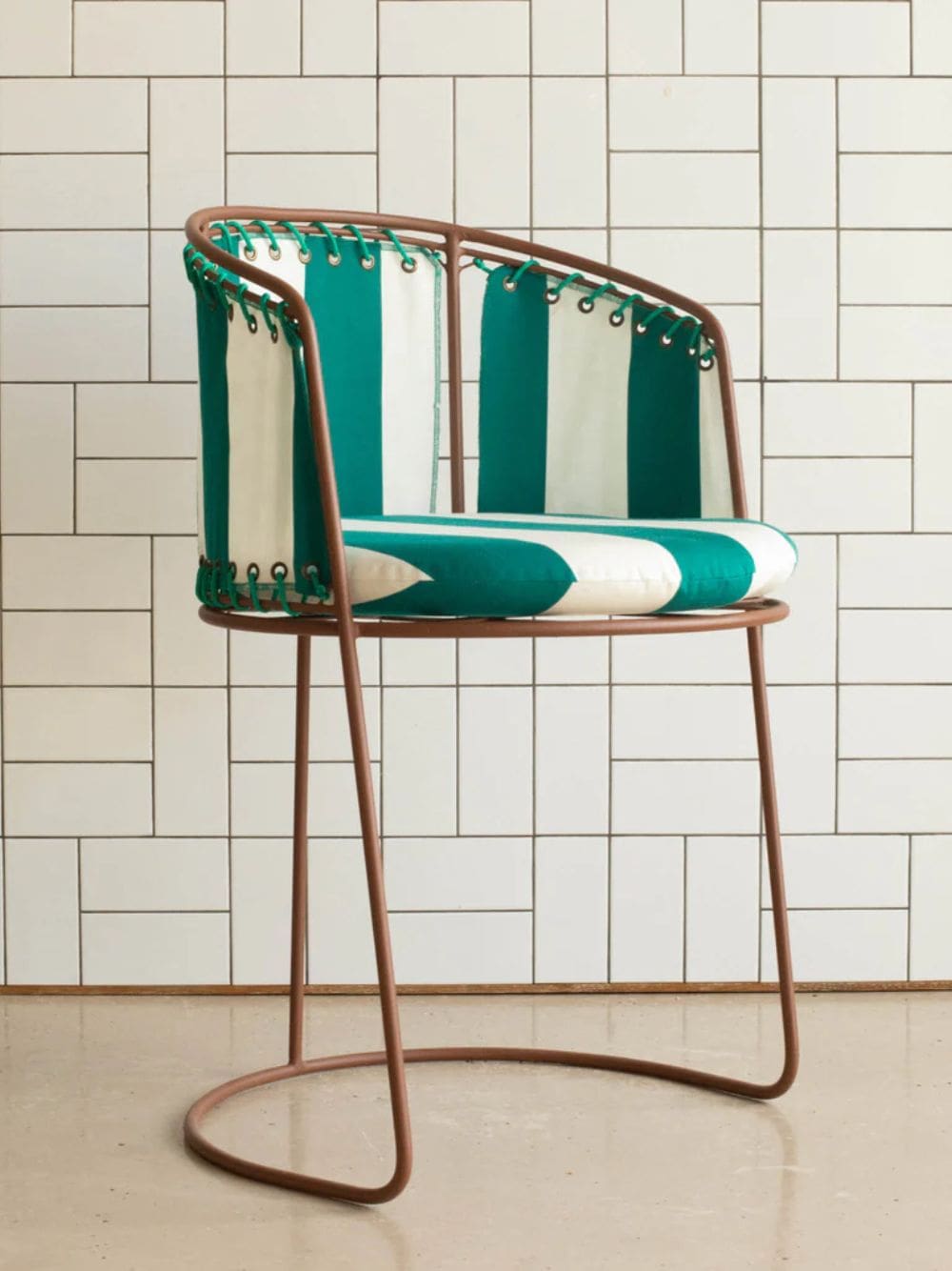 Green Palmer Striped Chair