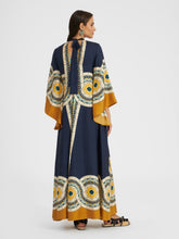 La DoubleJ Mudejar Blue Silk Maxi Dress