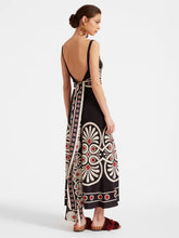 La DoubleJ Medallion Placée Black Slip-Around Dress