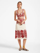 La DoubleJ Medallion Placée Cream Baia Skirt
