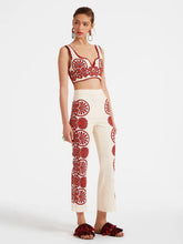 La DoubleJ Medallion Placée Cream Stretch Pants