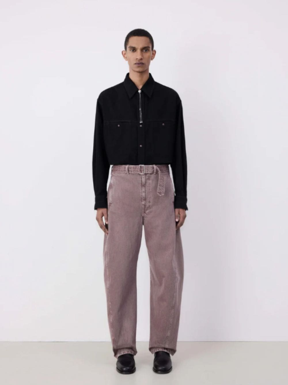 Mauve Twisted Belted Pants