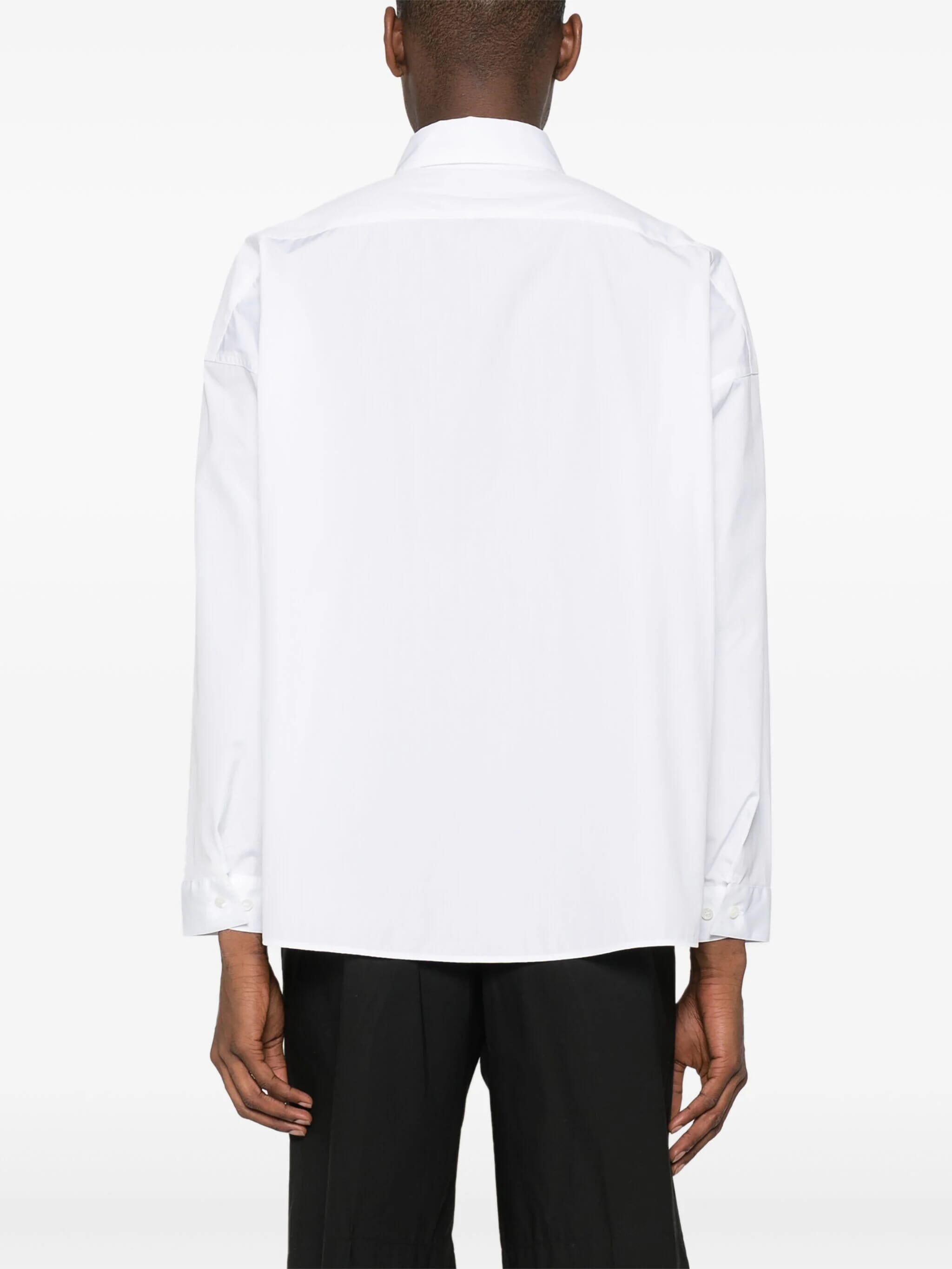 White Logo Cotton Shirt