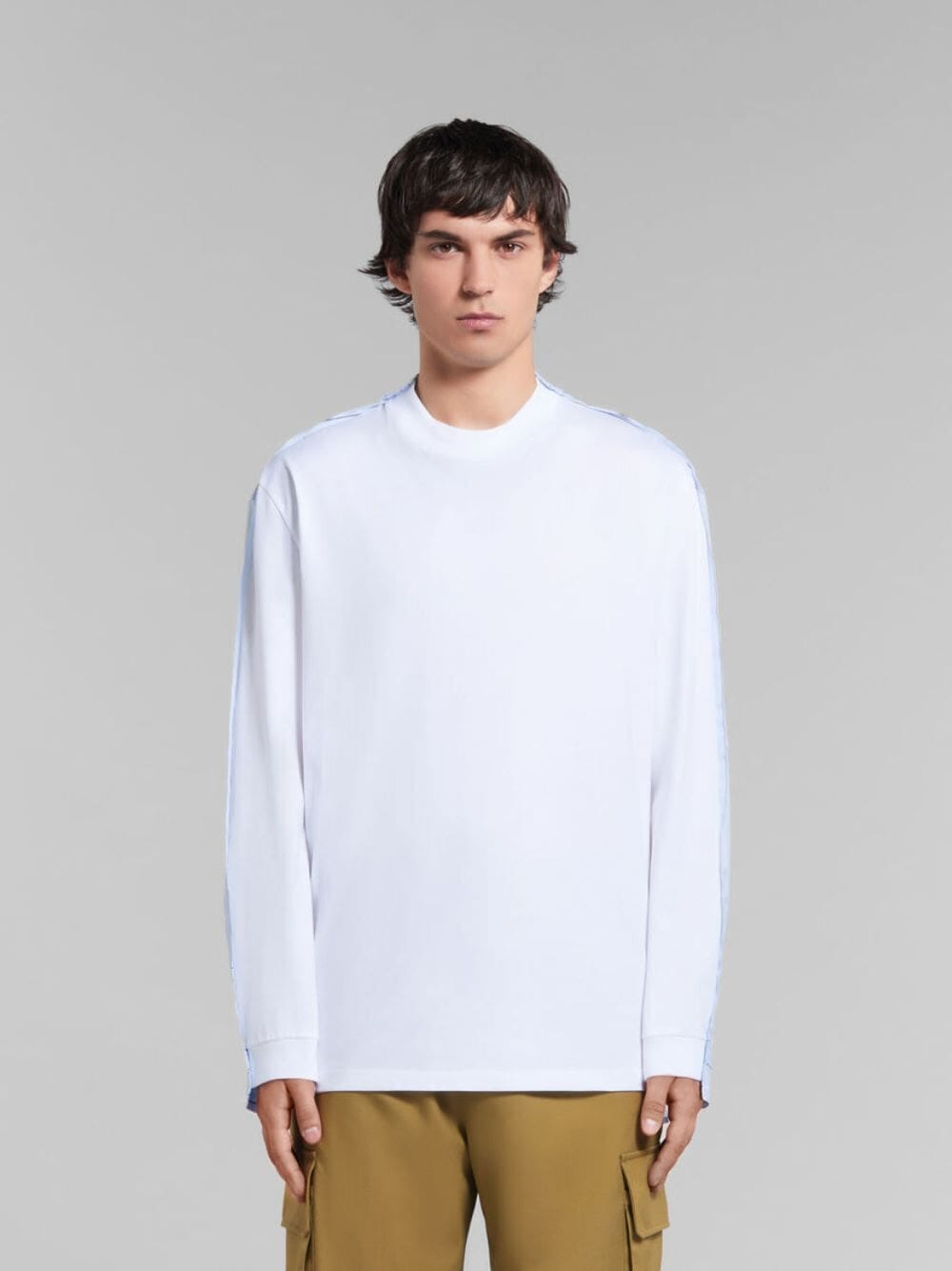 Long-Sleeved T-Shirt With Striped Back