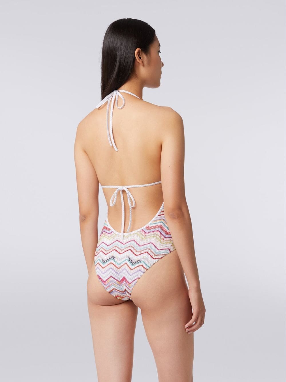 Lurex Zigzag Crochet Swimsuit