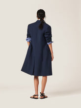 Miu Miu Navy Single-breasted Mohair Coat