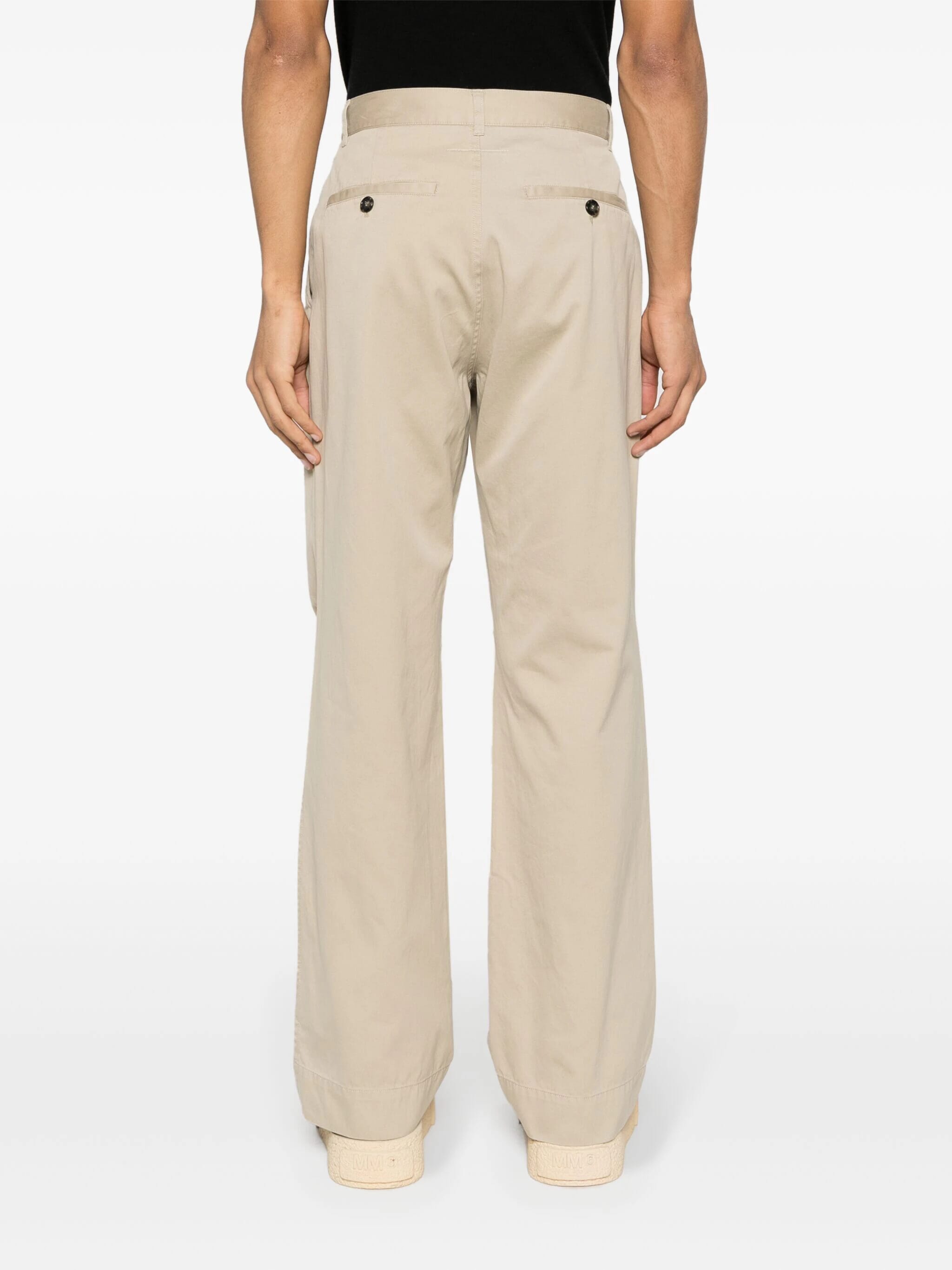 Wide-Leg Twill Chinos