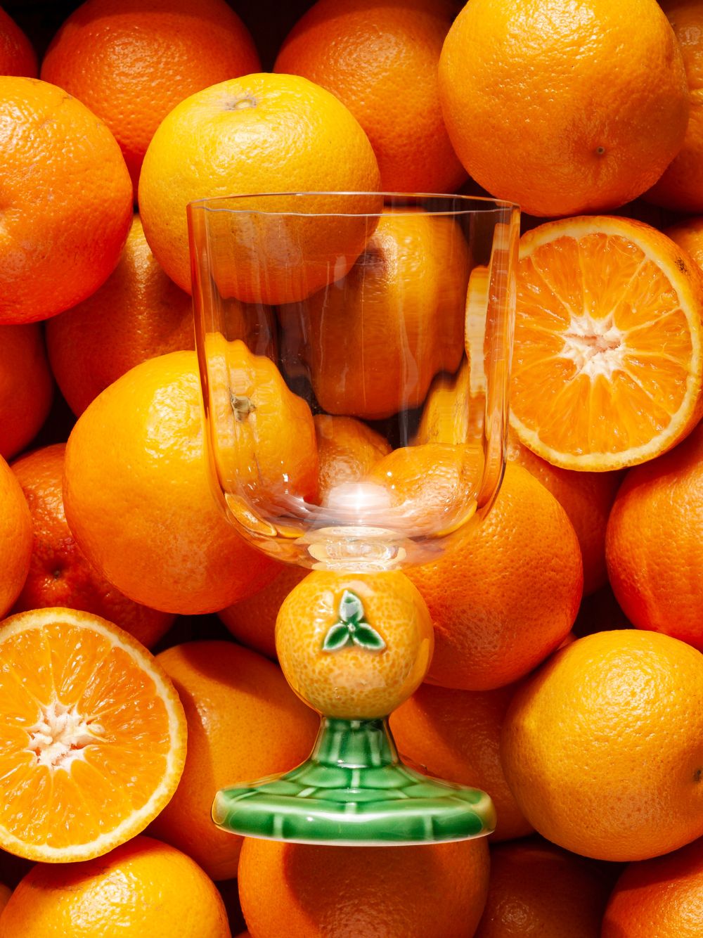 Glass Goblet with Orange