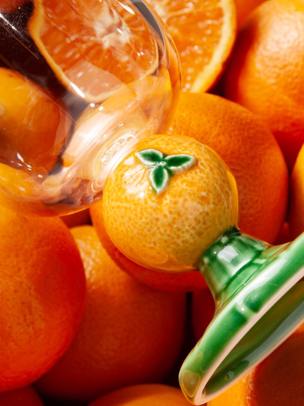 Glass Goblet with Orange