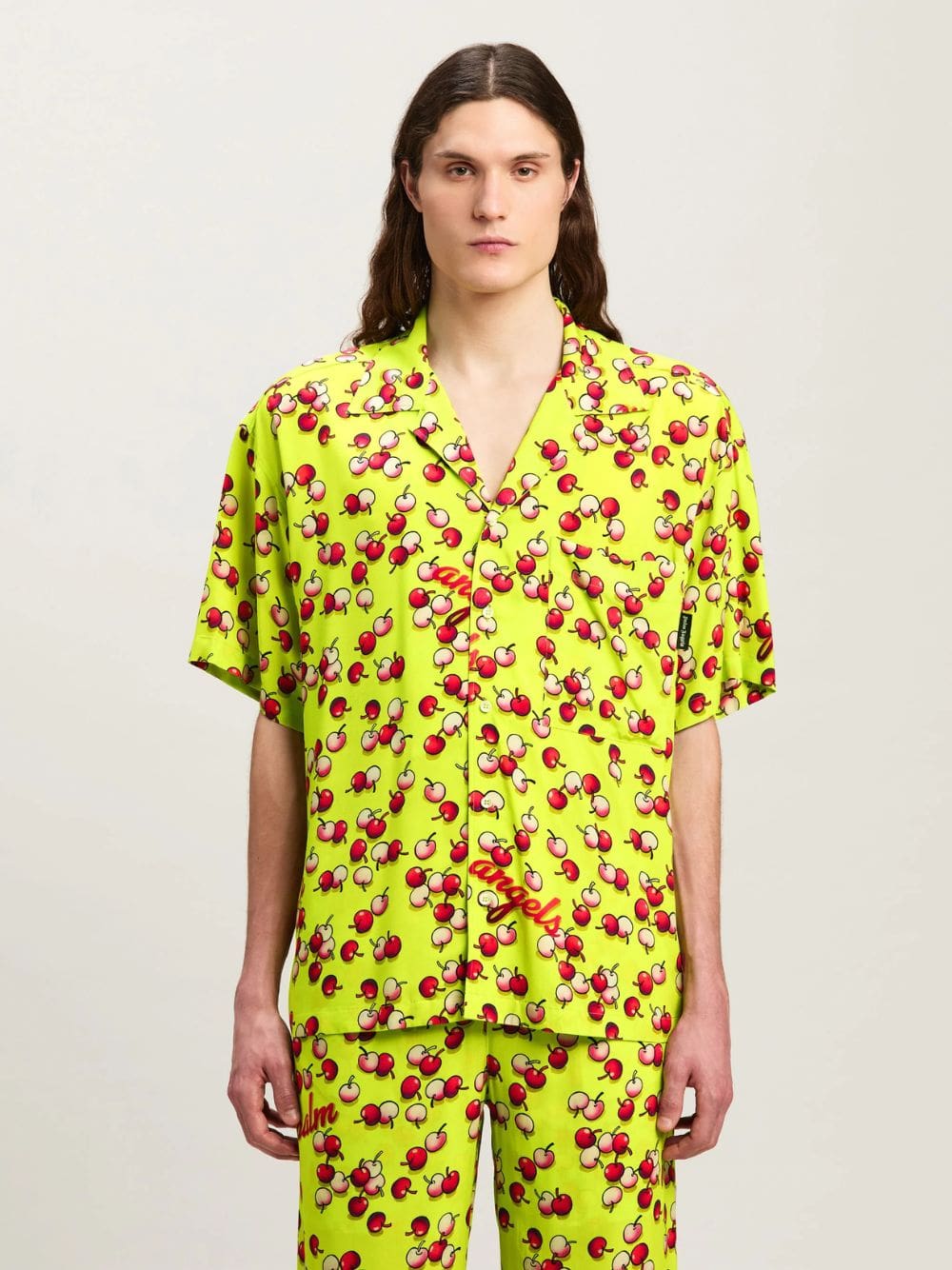 Lime Fuchsia Cherries Shirt