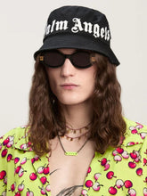 Palm Angels Black Logo Bucket Hat