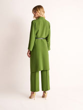 Paula Chanterelle Garden Green Silk Midi Dress