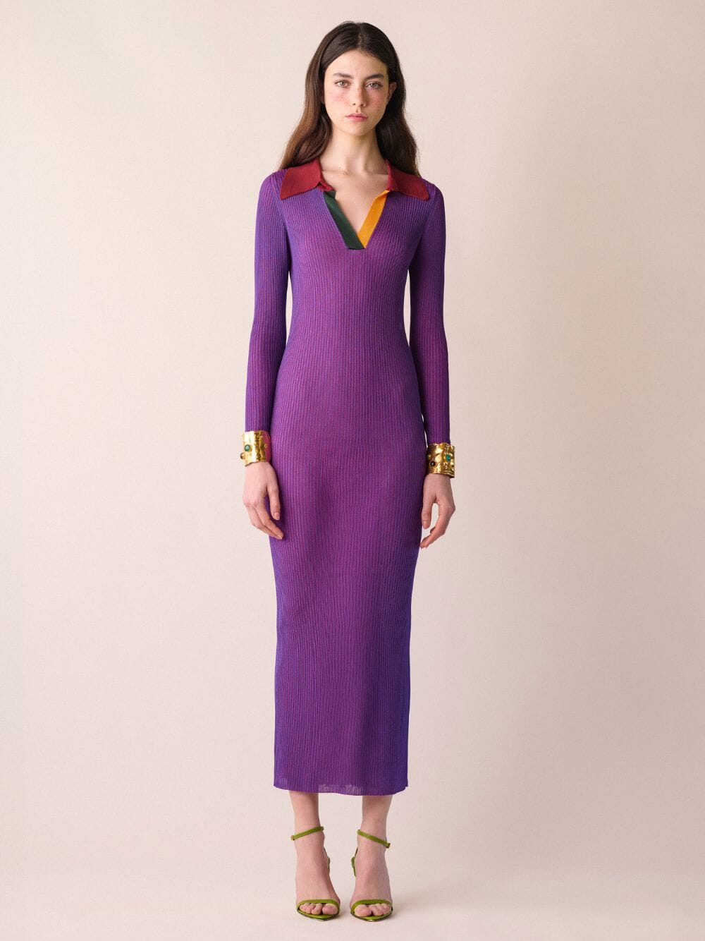 Denebola Long-Sleeve Knitted Dress