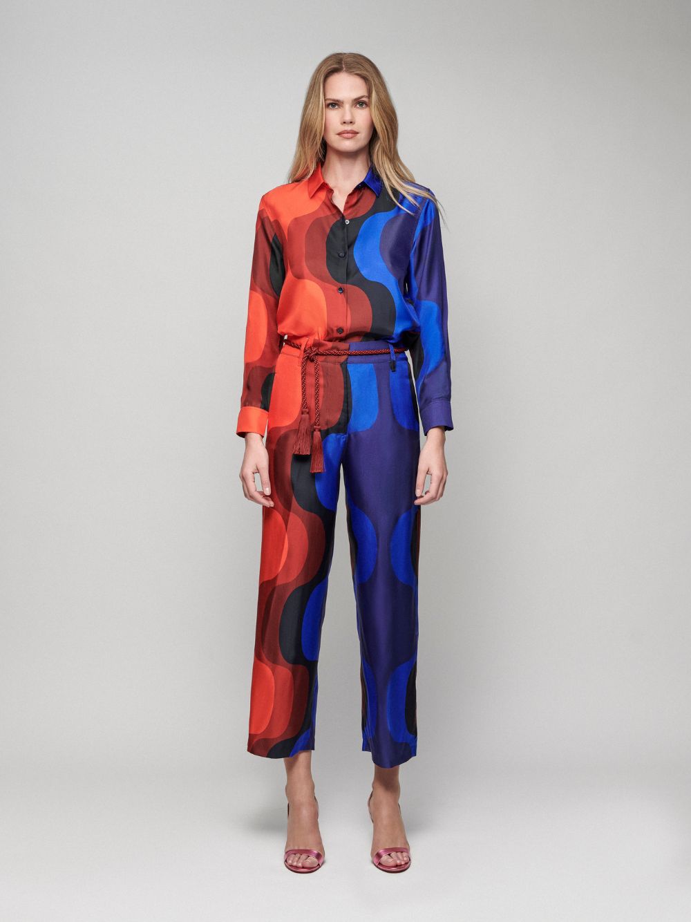 Sonia Printed Silk Trousers