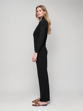 Paula Talassa Black Crossed V-Neck Cashmere Sweater