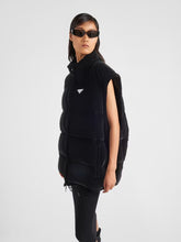 Prada Black Convertible Velvet Down Jacket