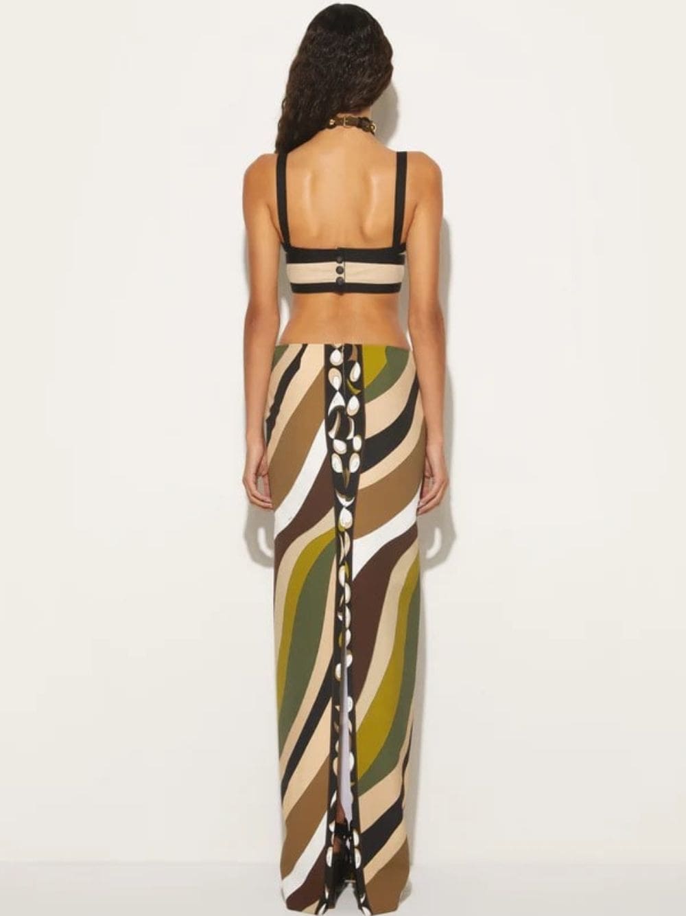 Pesci-Print Long Skirt