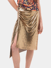 Rabanne Gold Drapé Pression Chainmail Skirt