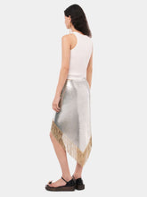 Rabanne Asymmetrical Chainmail Skirt with Metallic Fringes