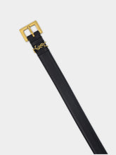 Saint Laurent Monogram Leather Belt