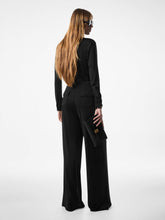 Black Satin Stretch Jersey Jumpsuit | PDP - Fashion Clinic