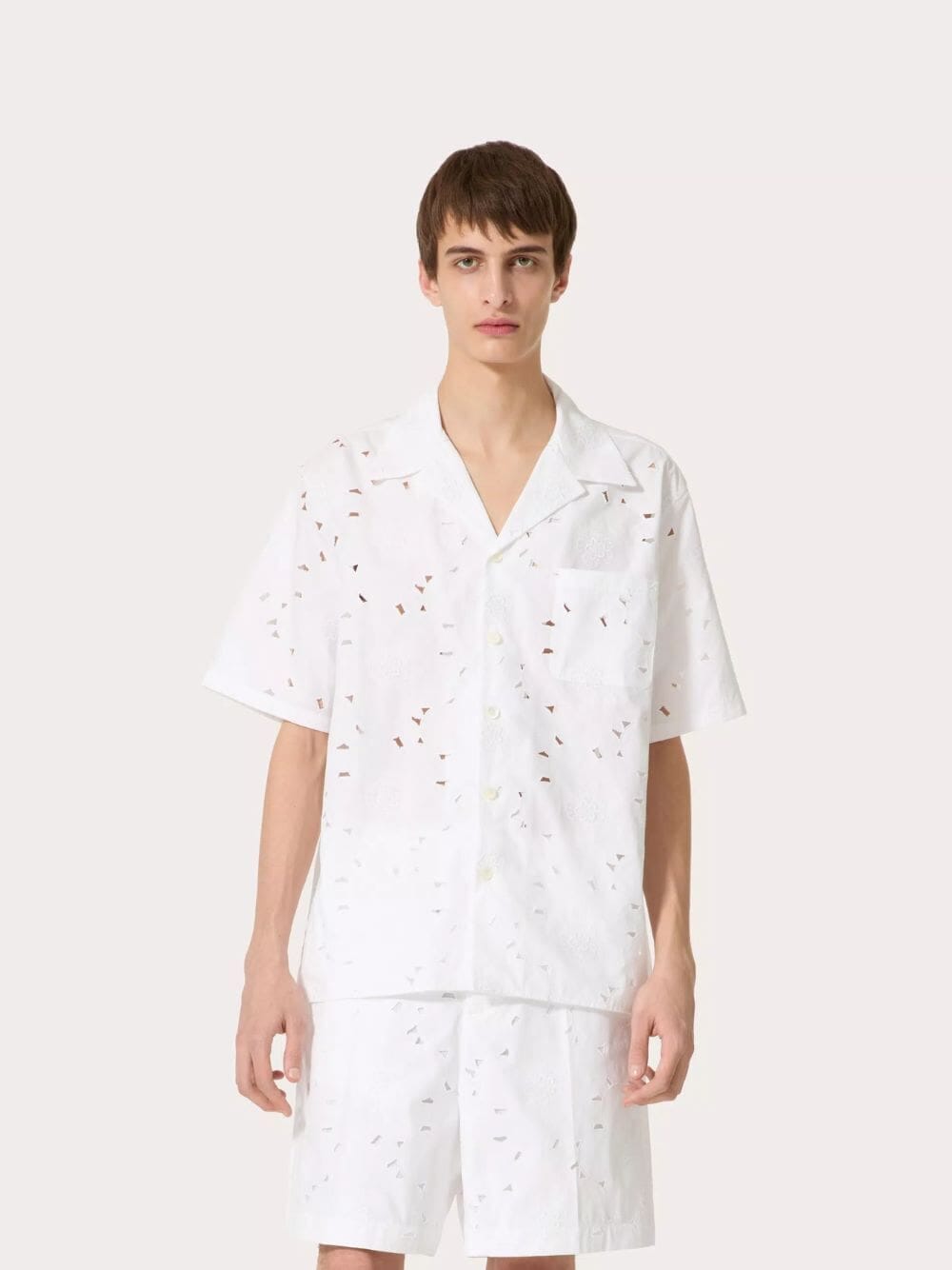 San Gallo Lace Cotton Shirt