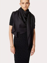 Valentino Garavani Toile Iconographe Black Wool-Silk Shawl