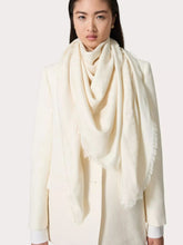 Valentino Garavani Toile Iconographe Ivory Wool-Silk Shawl