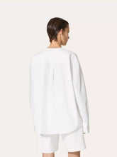 Valentino Garavani V Gold Detail Cotton Popeline Top