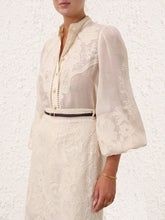 Zimmermann Ottie Embroidered Linen Blouse