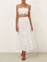 Zimmermann Ivory Ottie Flared Skirt