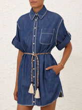Zimmermann Denim Mini Shirt Dress