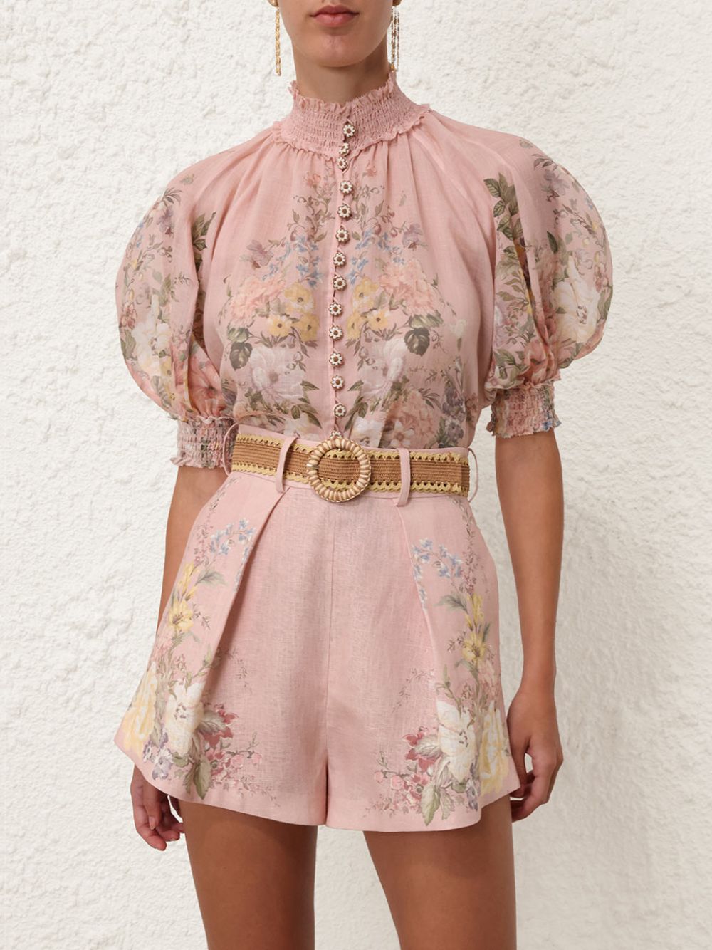 Floral Pink Waverly Blouse