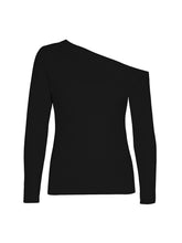 Paula Asymmetric Black Cashmere Sweater