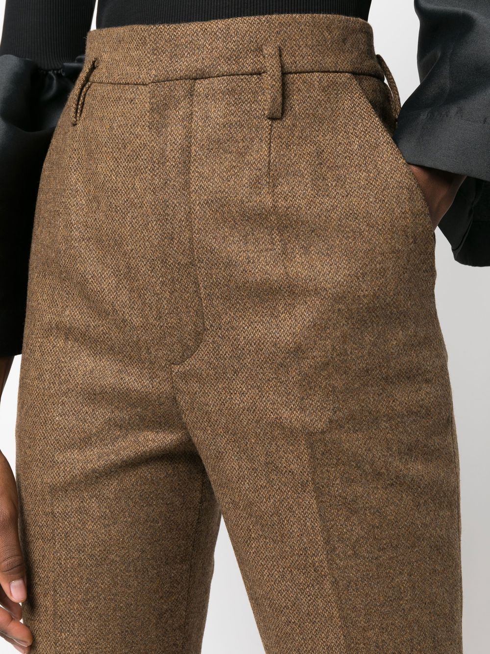 Wool High-Waisted Trousers