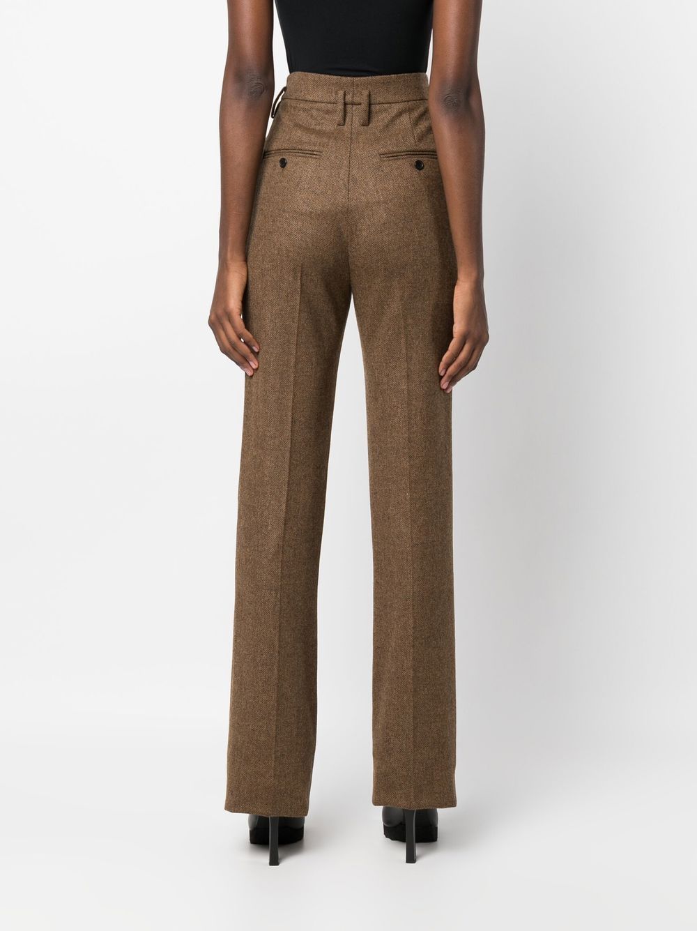 Wool High-Waisted Trousers