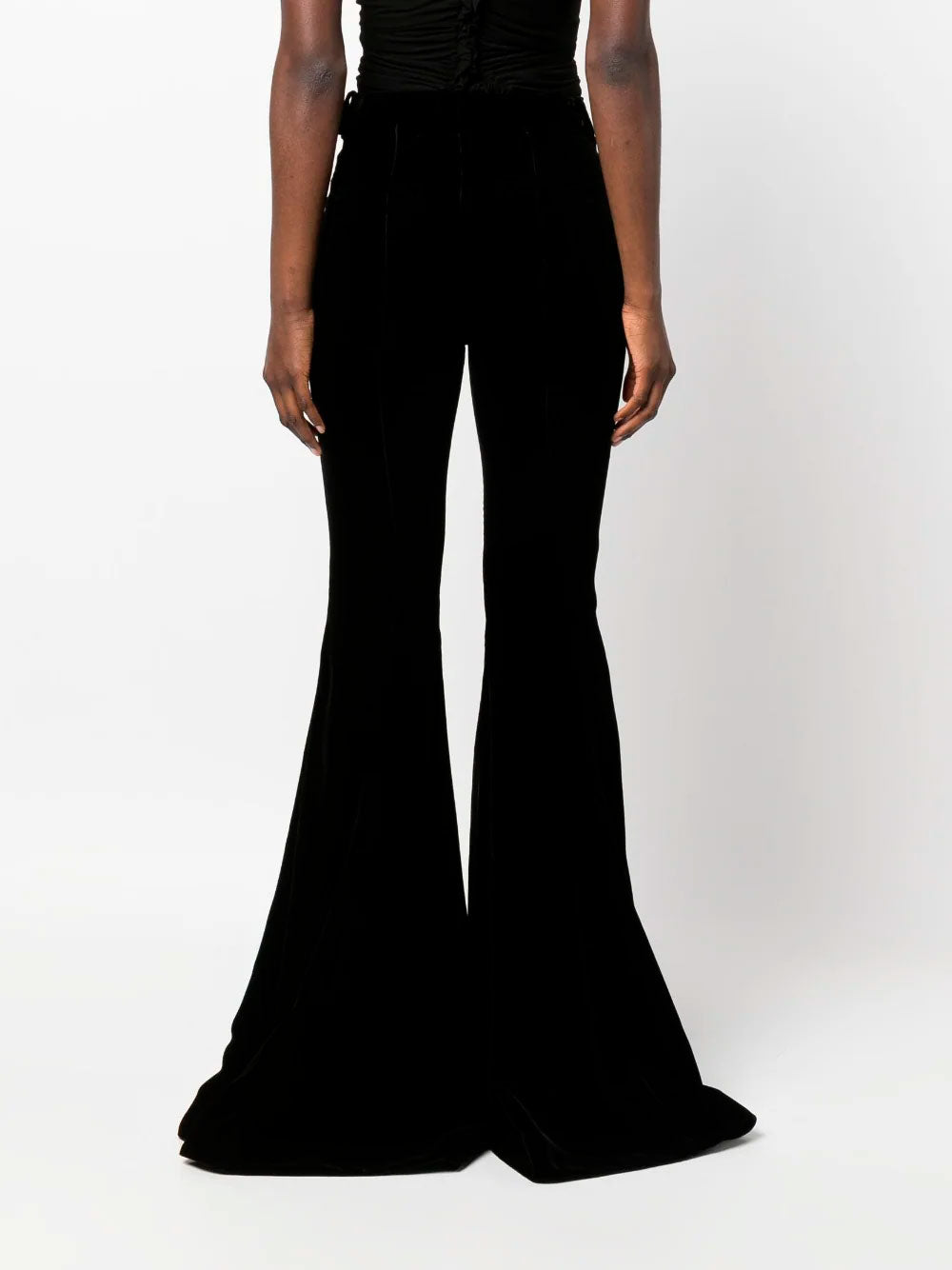 Velvet flared trousers