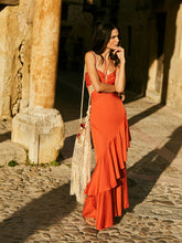 Johanna Ortiz Orange Precious Juniper ankle dress